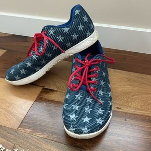 No Bull Blue and White Star Pattern Shoes Womens Size 10